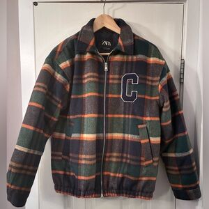 Zara boys letterman varsity wool blend jacket